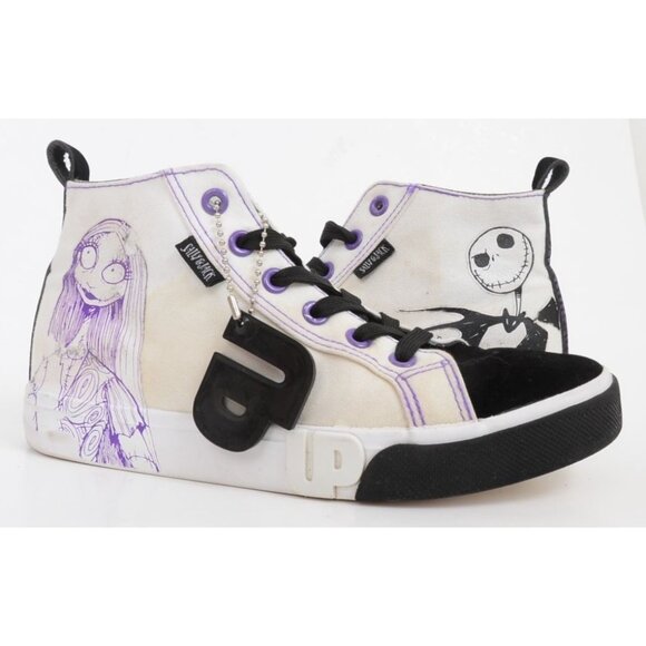 Ground UP Jack & Sally Nightmare Before Christmas High-Top Sneakers Kids Size 4 - Picture 2 of 10